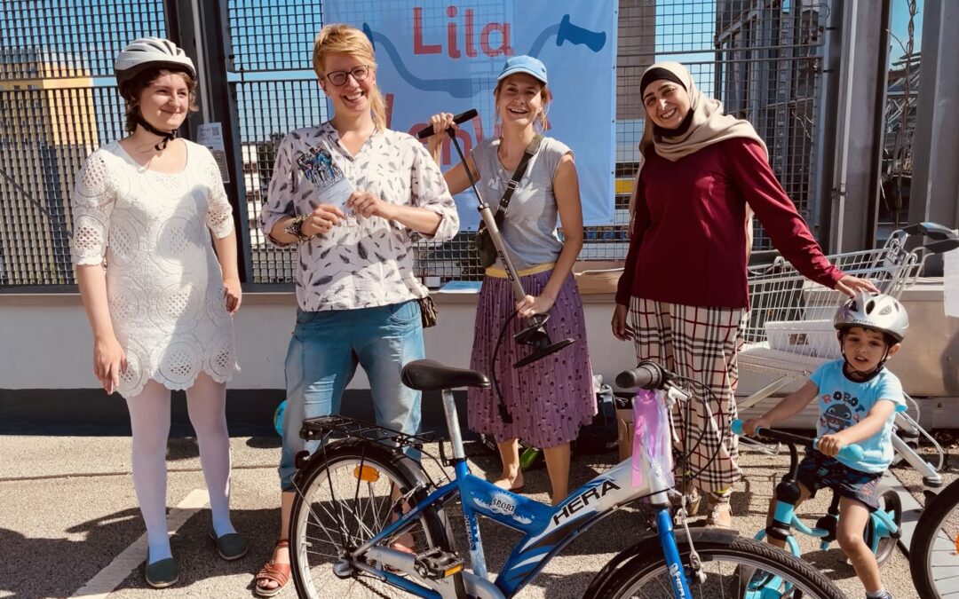 Lila Lenker – Frauen-Radfahrtraining in Grünau