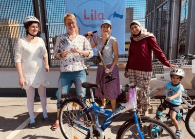 Lila Lenker – Frauen-Radfahrtraining in Grünau